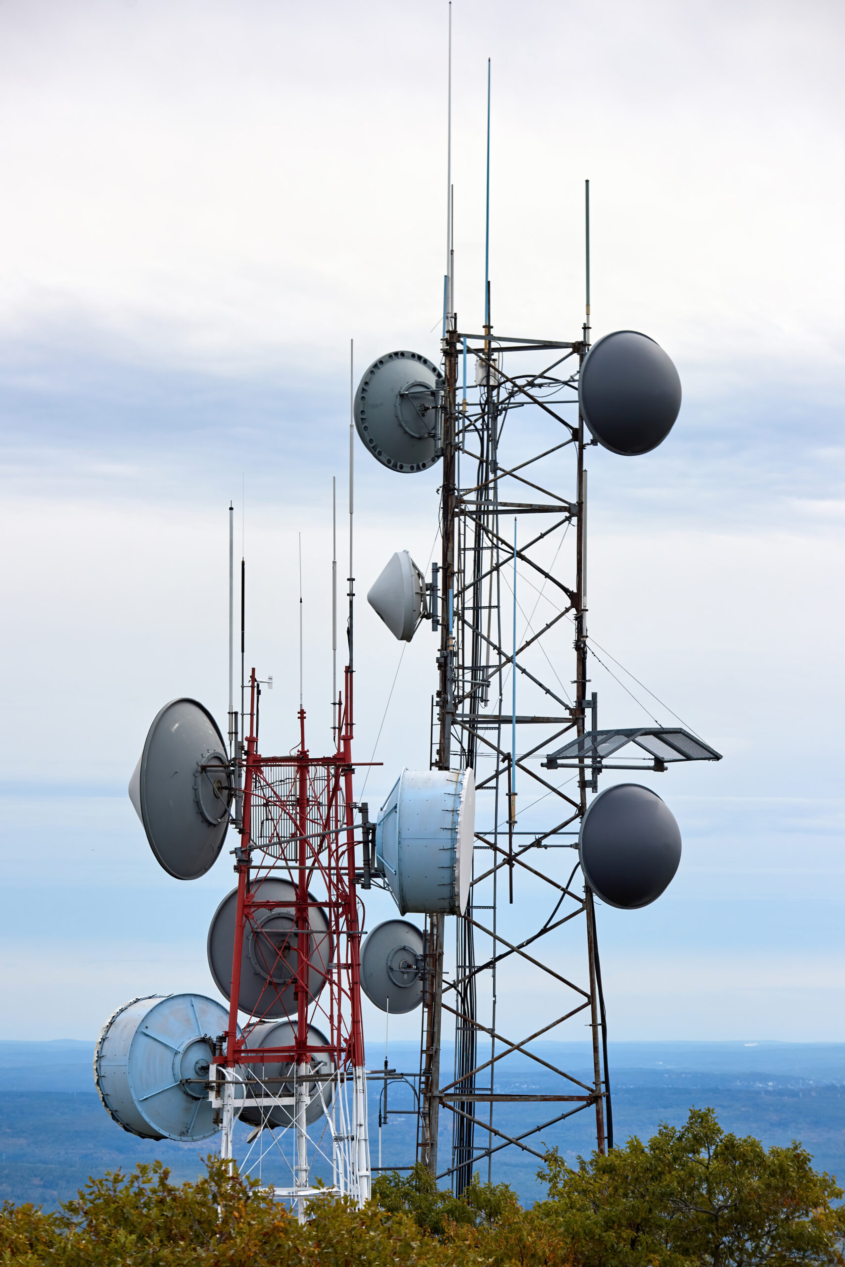 Communication tower in Massachusetts, USA